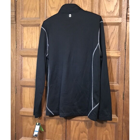 New IZOD Golf1 Quarter Zip Mock Neck Mens Size  XL Black Long Sleeve Sun Control - Picture 6 of 12